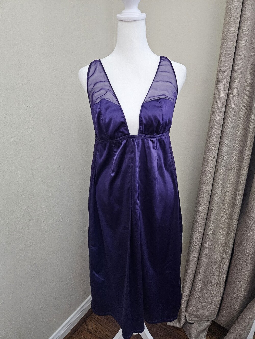 Victoria Secret Purple Satin Plunge Nightdress - Women Intimates & Sleepwear